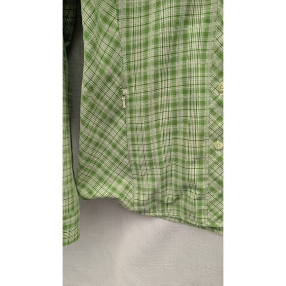 Guide Series Womens Green Plaid Long Sleeve Button Up Shirt Sz S Hiking Mesh - Picture 2 of 7